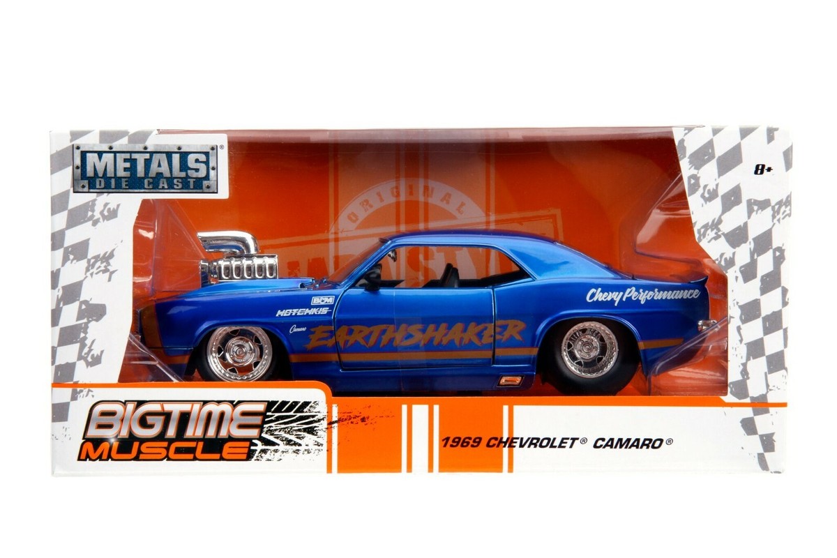 JADA BIGTIME BTM 1969 CHEVROLET CAMARO BLUE 1:24 EARTHSHAKER