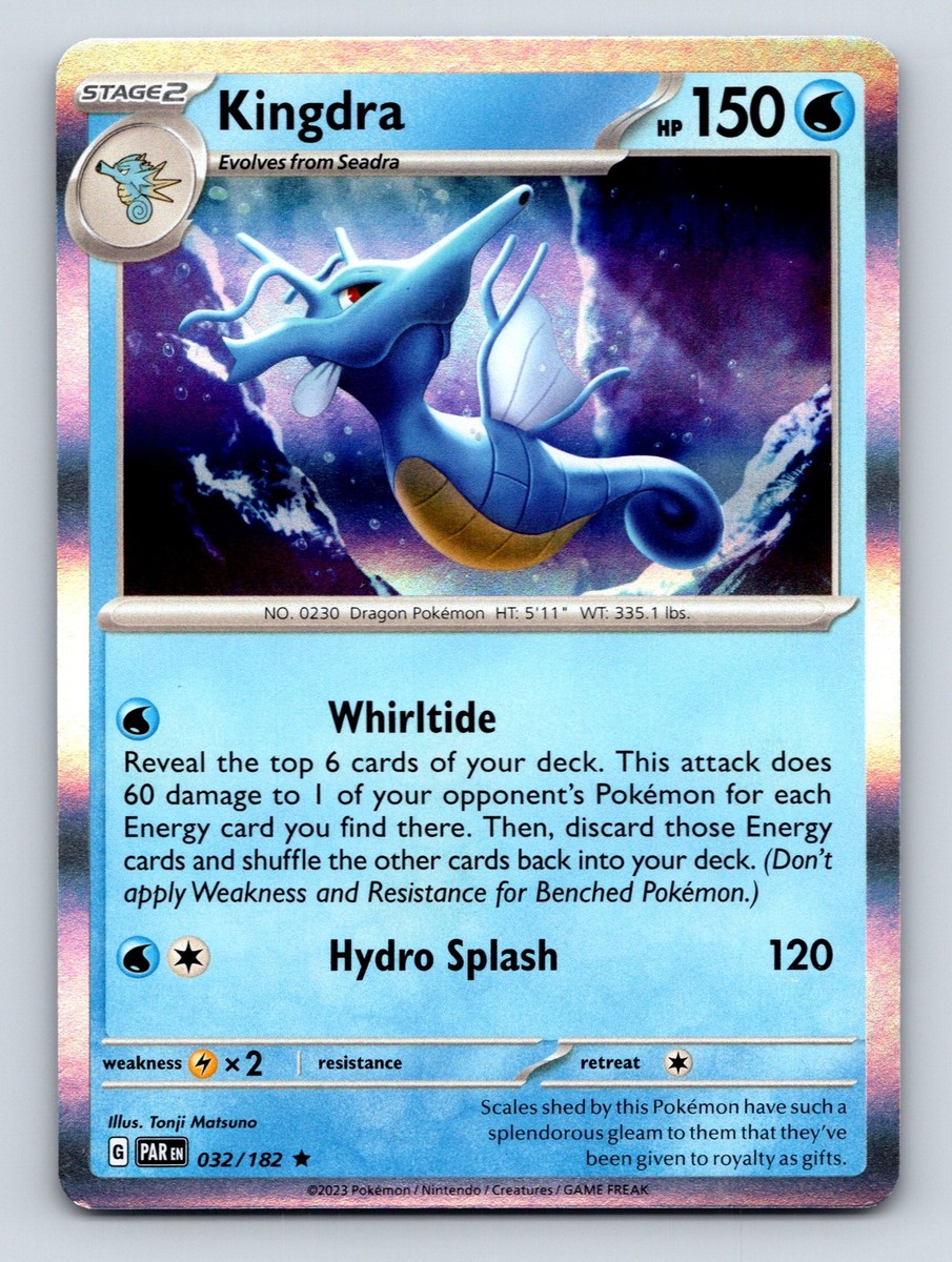 Stage 2 Kingdra HP 150 Whirltide Hydro Splash Attack Rarity Blue