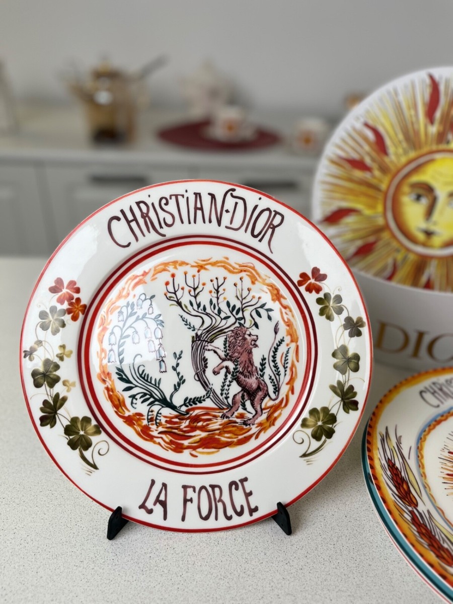 Dior plates/Dior dish/Christian Dior Set of porcelain plates CD