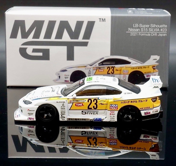 Mini GT 1 64 LBWK Nissan S15 SILVIA #23 2021 Formula Drift Japan
