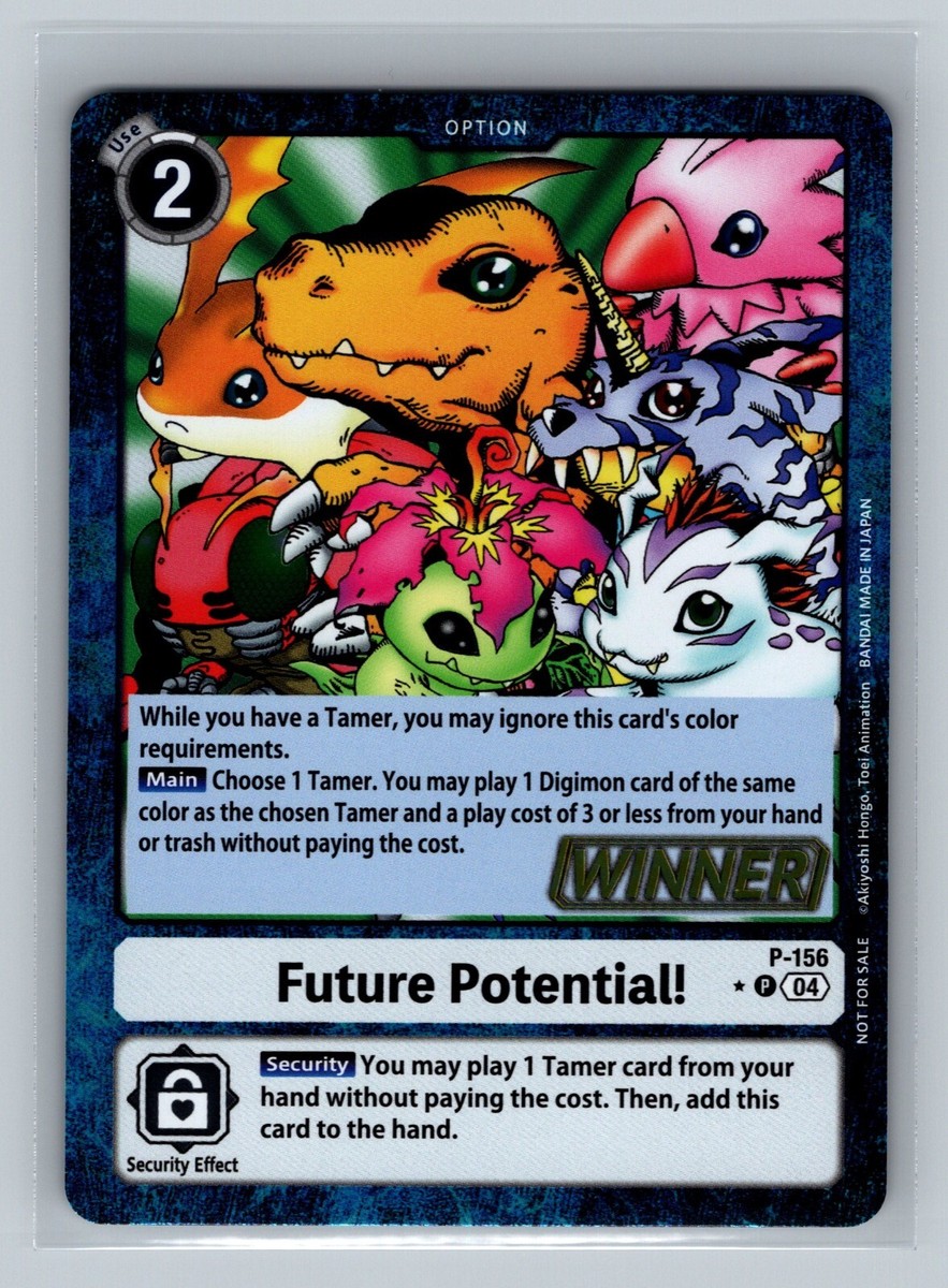 Future Potential WINNER P-156 Digimon TCG PROMO FOIL Trading Card