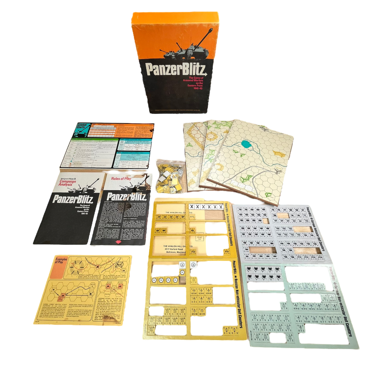 Panzer Blitz Avalon Hill Vintage 1970 Eastern Front Warfare