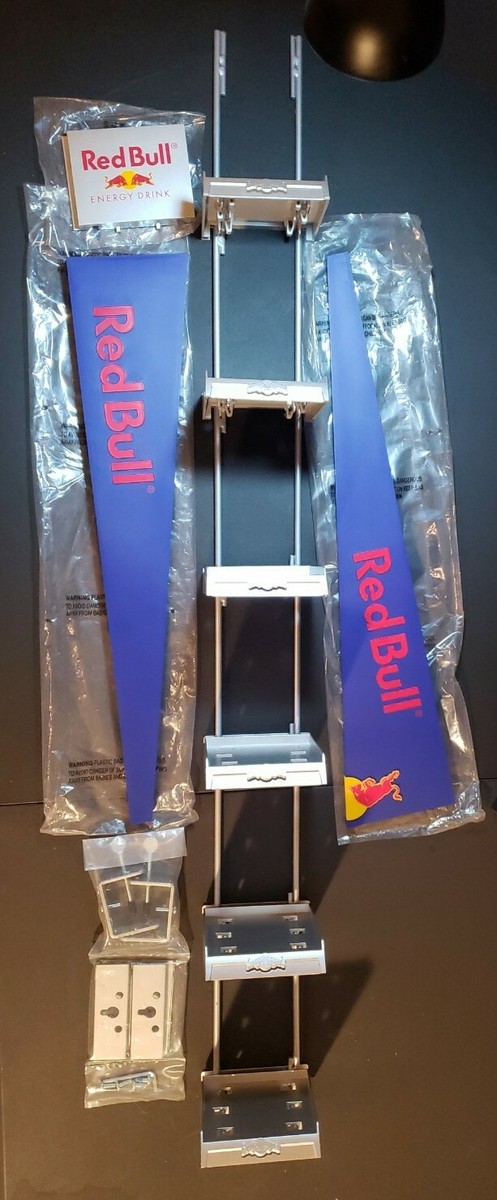 Red Bull 4 Pack Parasite Rack Metal Drink Shelf Display FREE