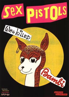 Sex Pistols (Who Killed Bambi) 90's Vintage Poster UK Reproduction
