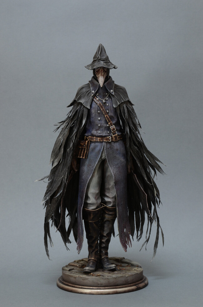 Unassemble Scale 1/6 Unpainted Bloodborne Raven Hunter Resin Model