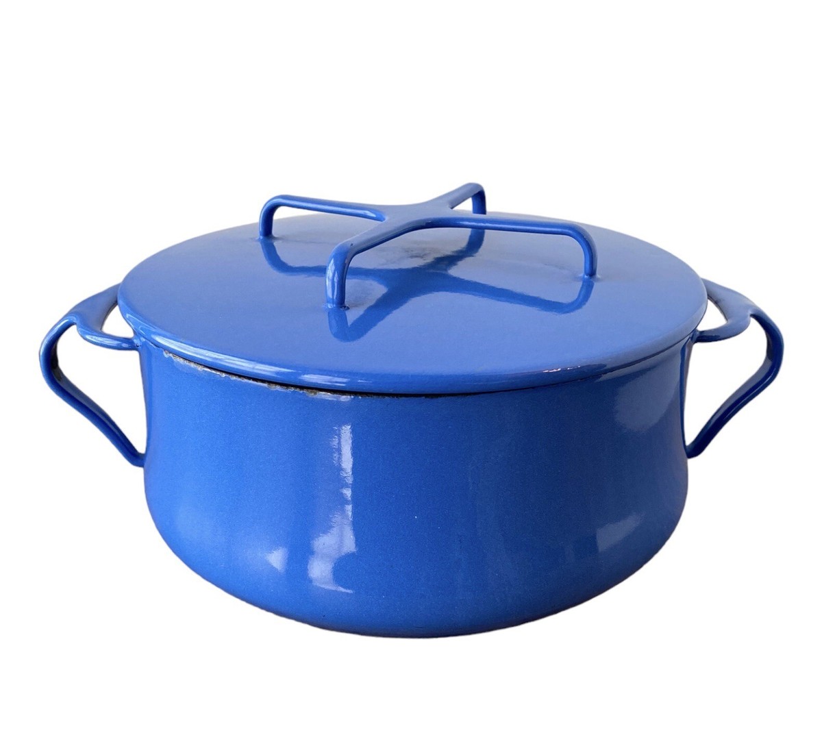 Vintage 2 QT Dansk Kobenstyle Blue Enamel Cookware Pot Casserole
