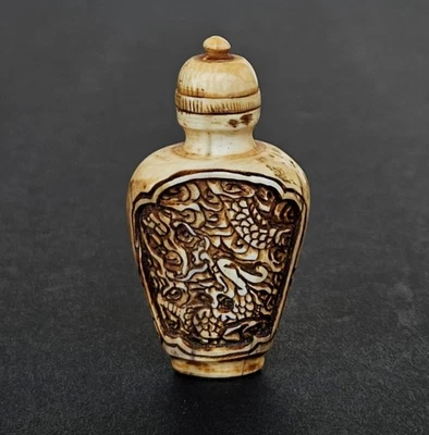 象牙色骨釉中国古董鼻烟壶| eBay