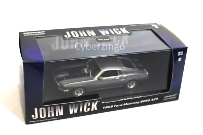 Greenlight John Wick 1969 Ford Mustang BOSS 429 1:43 Diecast Car