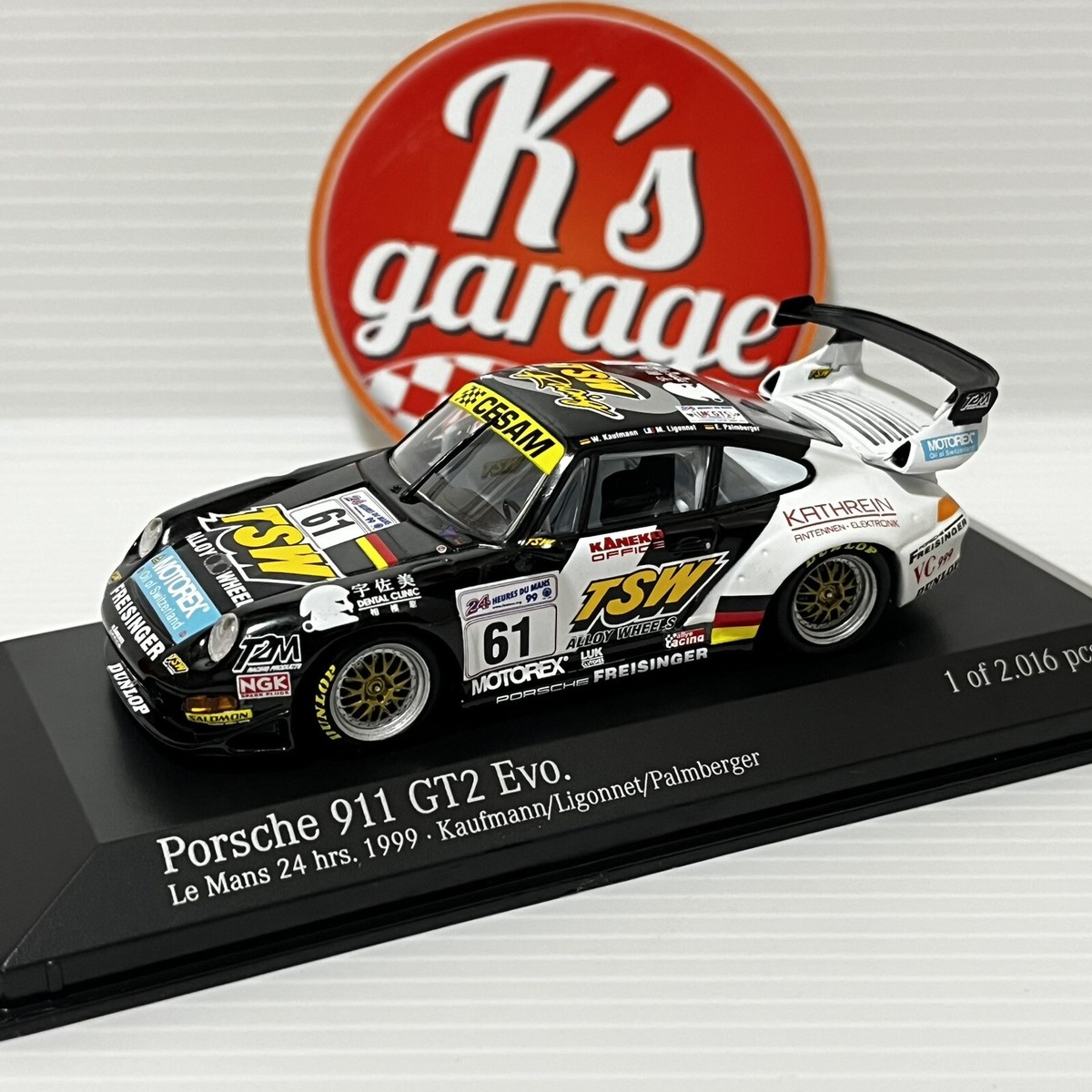 MINICHAMPS 1/43 Porsche 911 GT2 Evo 24h Le Mans 1999 #61