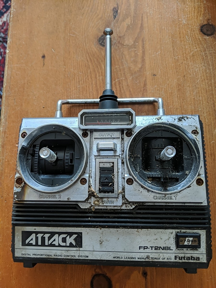 Vintage Futaba Attack-R 2-Channel FP-T2NBL Radio Control