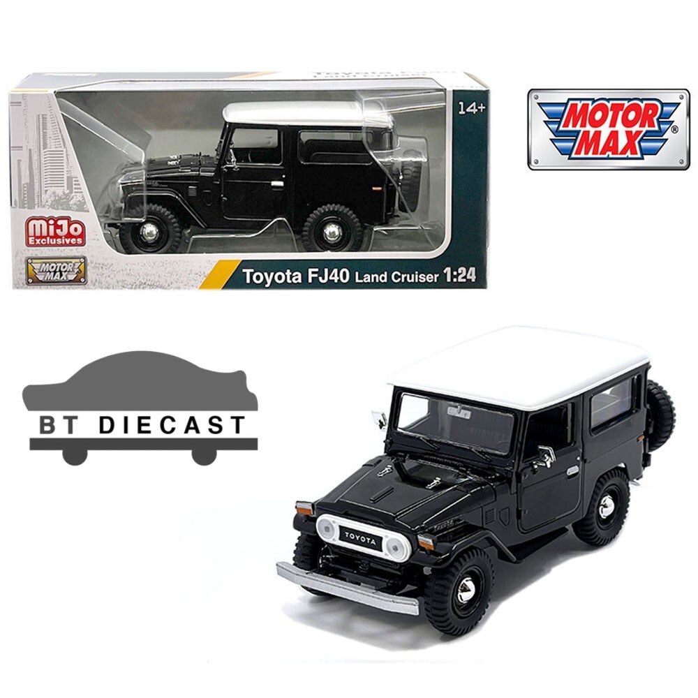 MOTORMAX TOYOTA FJ40 FJ 40 LAND CRUISER 1/24 with WHITE TOP BLACK