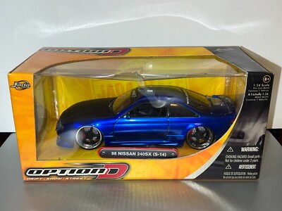 NEW JADA TOYS BLUE 1998 98 NISSAN 240SX S-14 1:24 SCALE DIE CAST