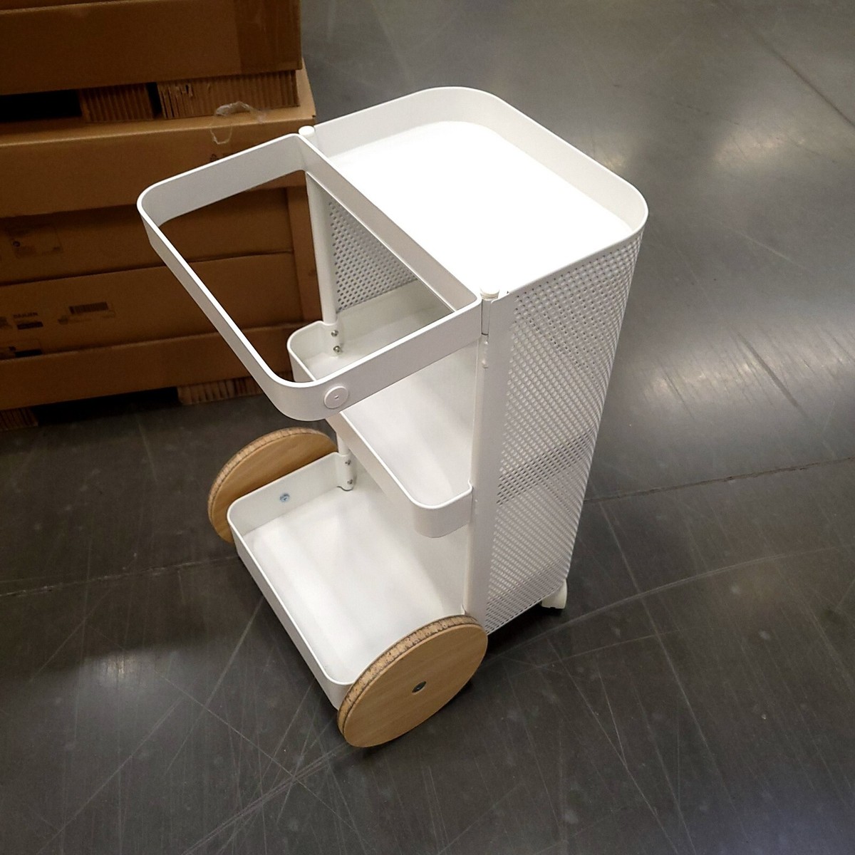 Ikea DAJLIEN Utility Cart White 16 1/2