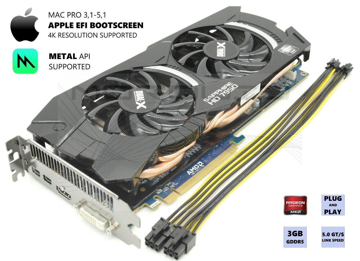 Sapphire Dual-X HD 7950 3GB Upgrade 1,1-5,1 Apple MAC PRO 4K