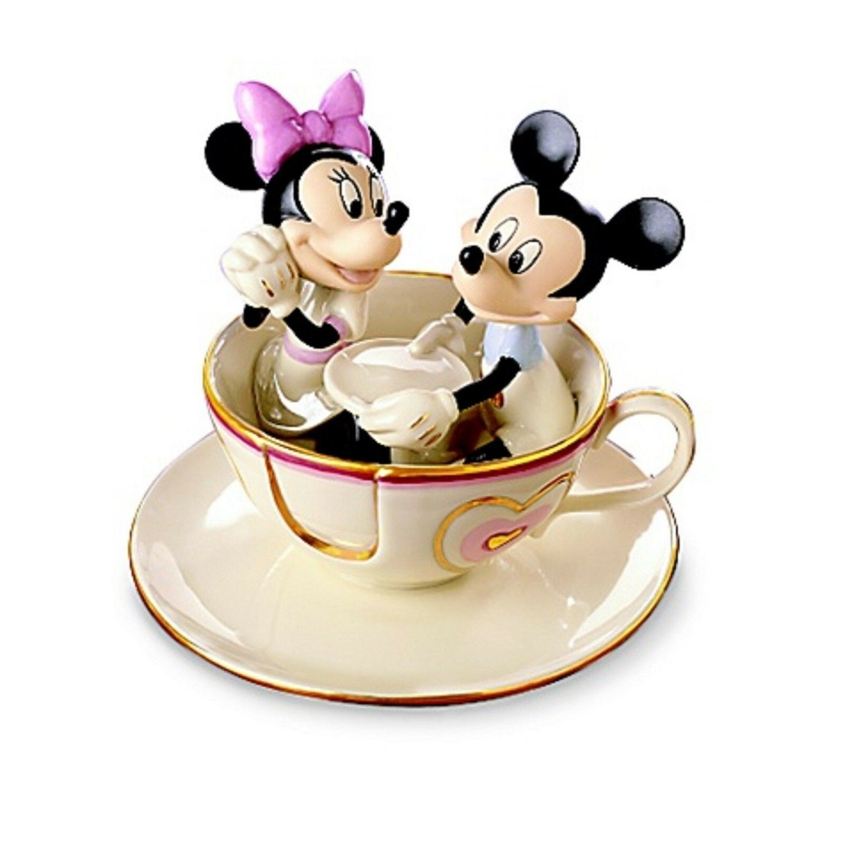 Lenox Disney Mickey's Teacup Twirl Figurine Minnie Mouse Mad Tea