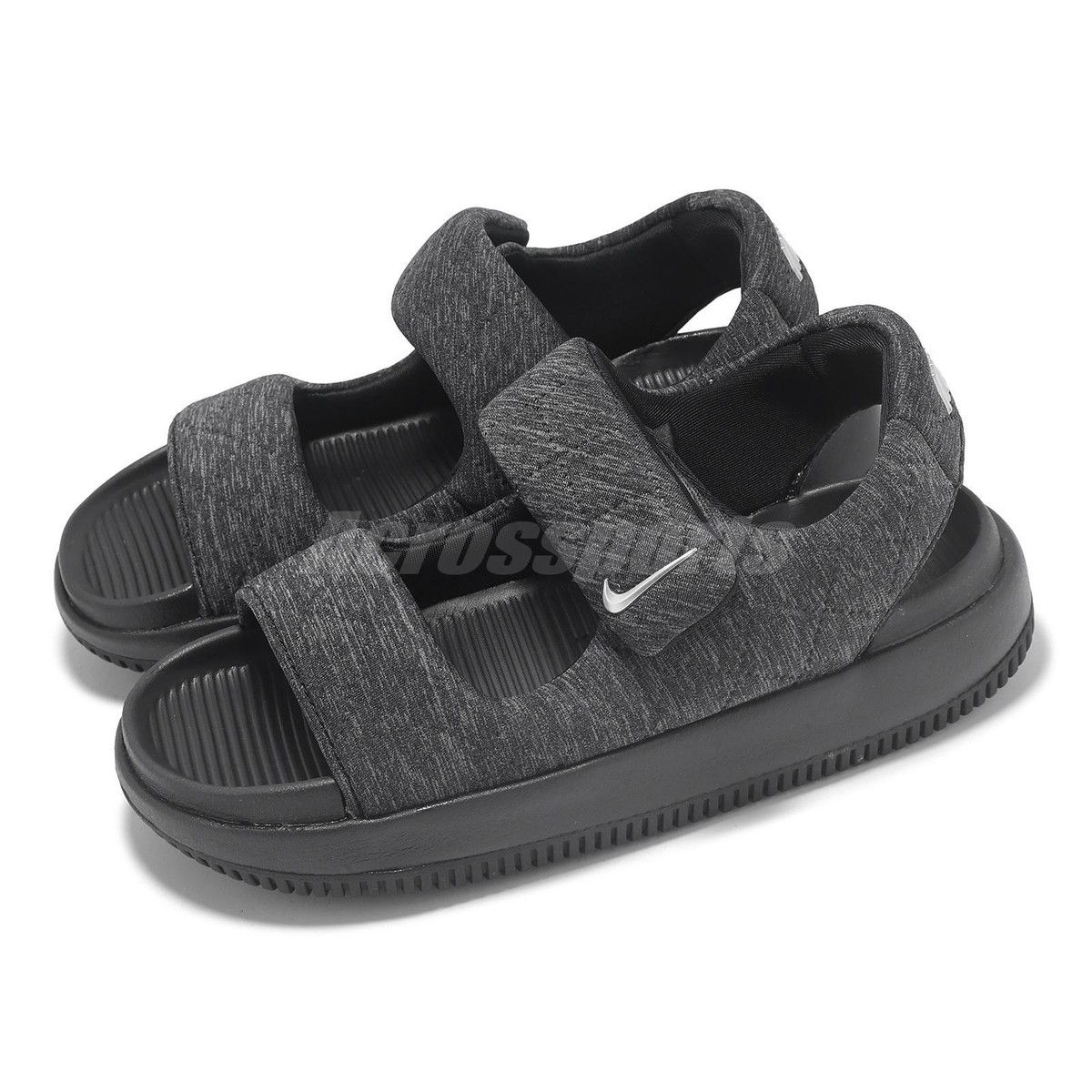 Nike Wmns Calm Sandal SE Black Metallic Silver Women Casual Sandal