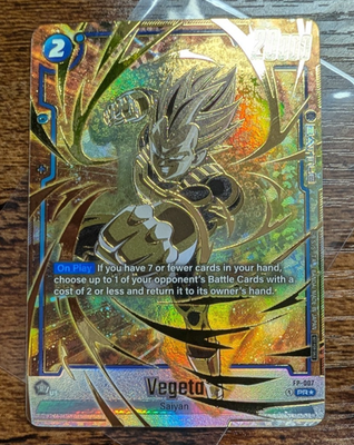 Vegeta FP-007 Gold Dragon Ball Fusion World Card Tournament Promo
