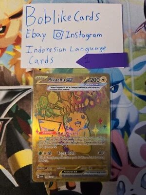 Pokemon TCG Indonesia Pikachu EX UR 236/187 SV8a NM | eBay