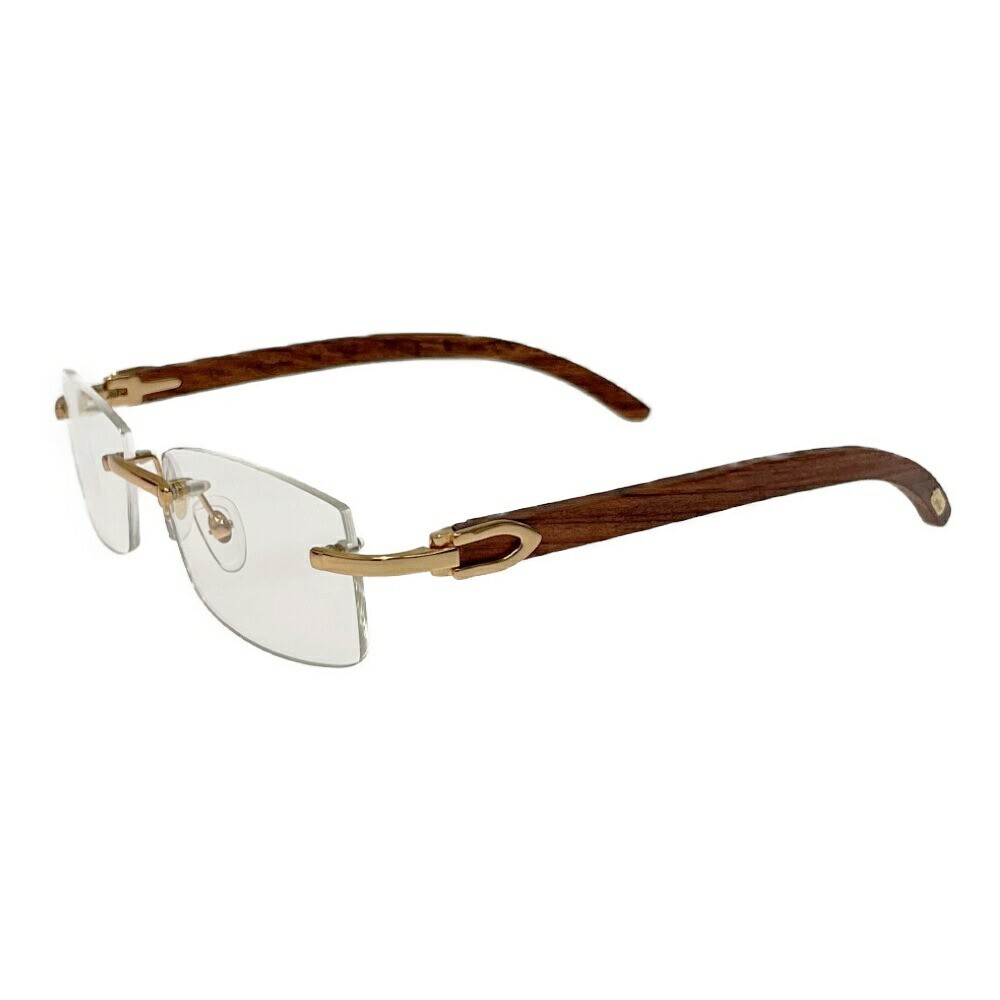 Cartier 3524013 18 135b Wood Temple Non-prescription Sunglasses
