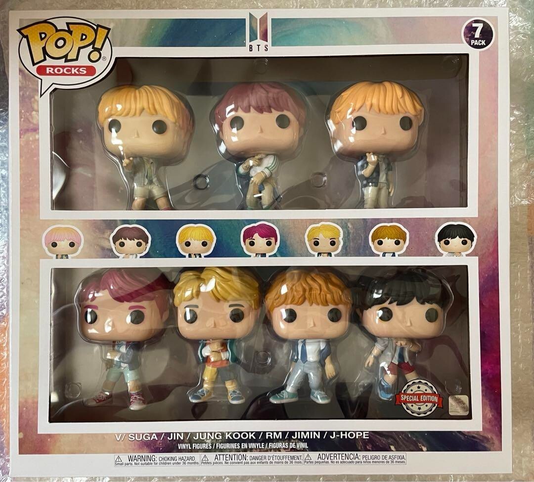 BTS V Suga Jin Jung Kook RM Jimin J-hope Funko Pop ! Rocks Figure