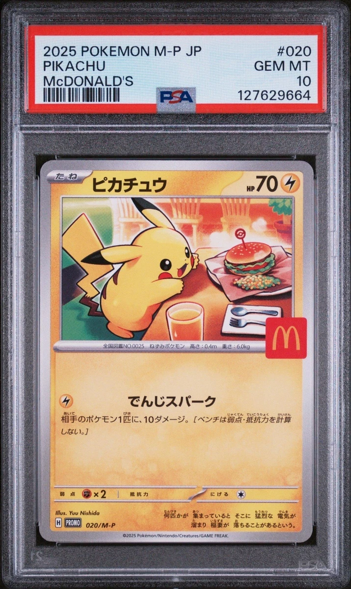 Collectible Individual Grade 10 Pikachu Pokémon TCG Card Games in