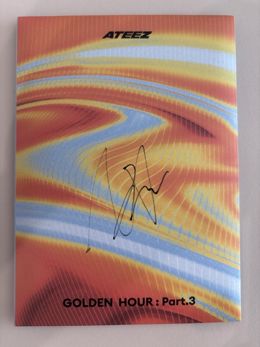 ATEEZ [GOLDEN HOUR Part.3] SAN Autographed Signed Album Poca | eBay