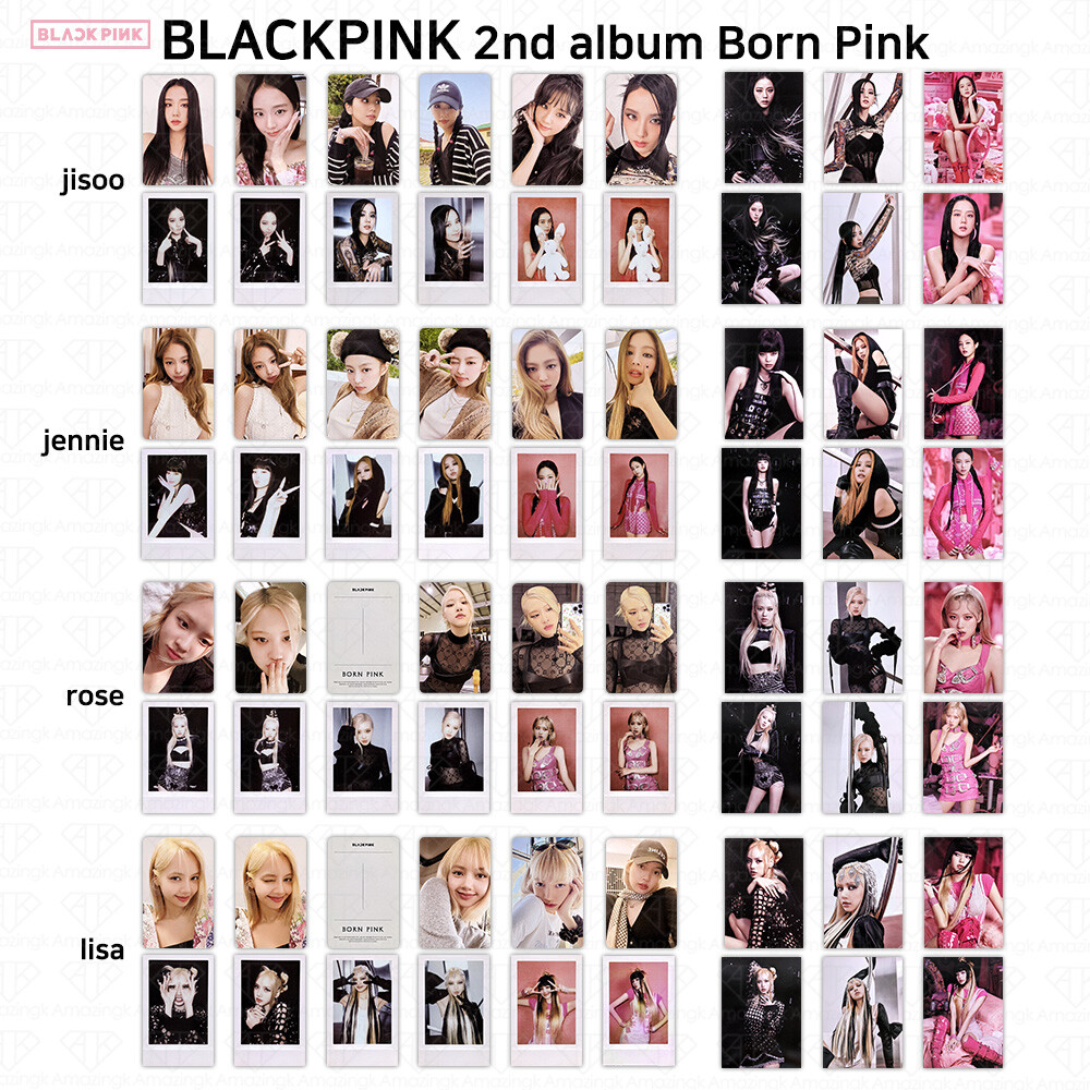 BlackPink 2nd Album Born Pink Photocard Postcard Instant Films