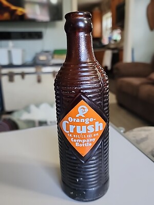 VTG 1947 AMBER ORANGE CRUSH 7 OZ BOTTLE GERST NASHVILLE TENNESSEE