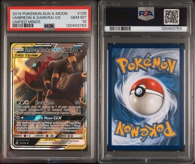 Umbreon & Darkrai GX 125/236 Tag Team - Unified Minds - PSA 10 GEM