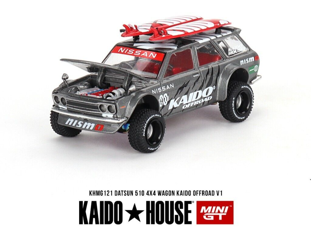 Kaido House x Mini GT 1:64 Datsun KAIDO 510 Wagon 4×4 Kaido