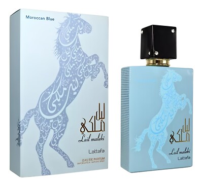 Lattafa Lail Maleki Morrocan Blue Eau De Parfum 3.4 fl oz/100 ml