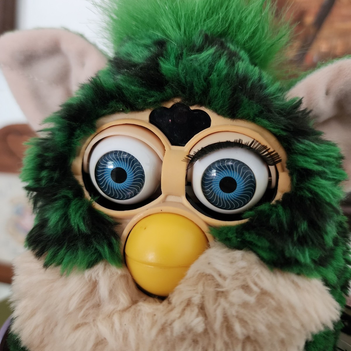 Vintage Deadstock Green Tiger Stripe Furby With Tags 1998 | eBay