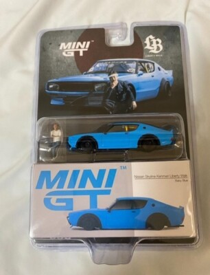 MINI GT 1:64 653 LBWK Nissan Skyline Kenmeri Baby Blue Tokyo Auto