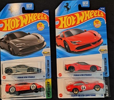 🔥2025 Hot Wheels Ferrari SF90 Stradale Red/Gray, F40,365 GTB4 Lot