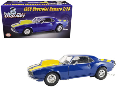 Acme 1968 Chevrolet Camaro Z-28 Blue Drag Outlaws 1/18 Diecast