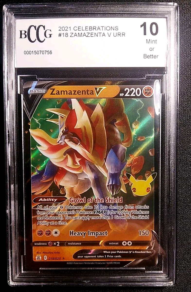 Zamazenta V 018/025 Pokémon TCG Celebrations BCCG 10 Mint