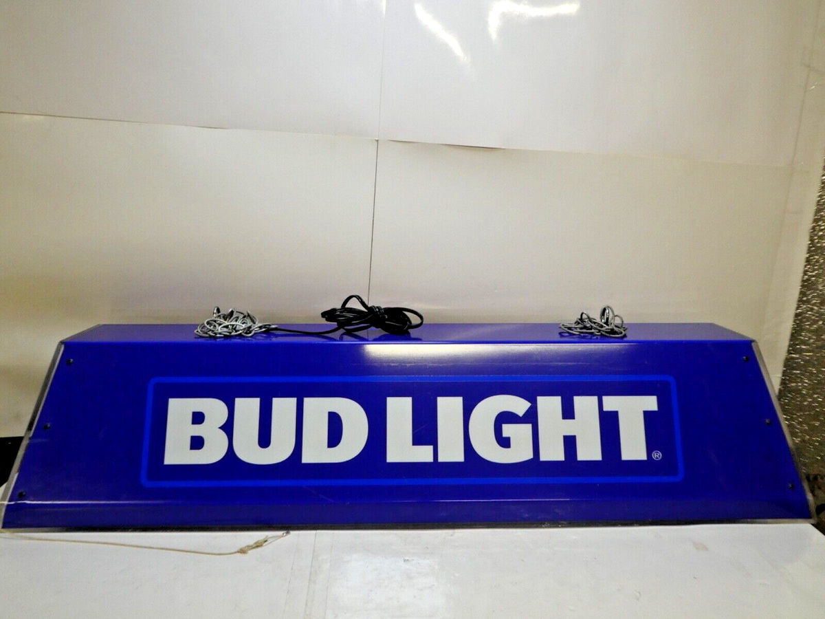 Budweiser Bud Light Beer Pool Table Hanging Advertising Bar Lamp