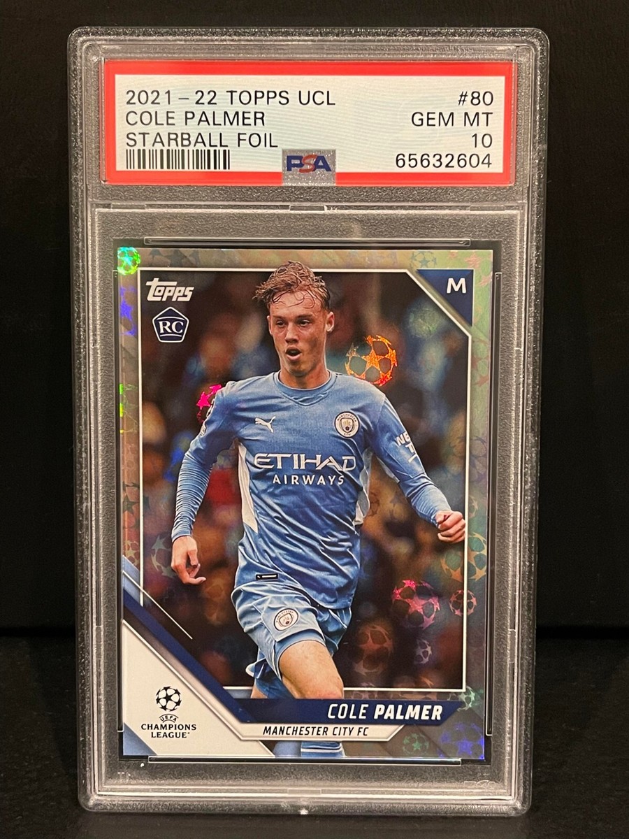 2021-22 Topps UCL Rookie RC Cole Palmer #80 Starball Foil PSA Gem