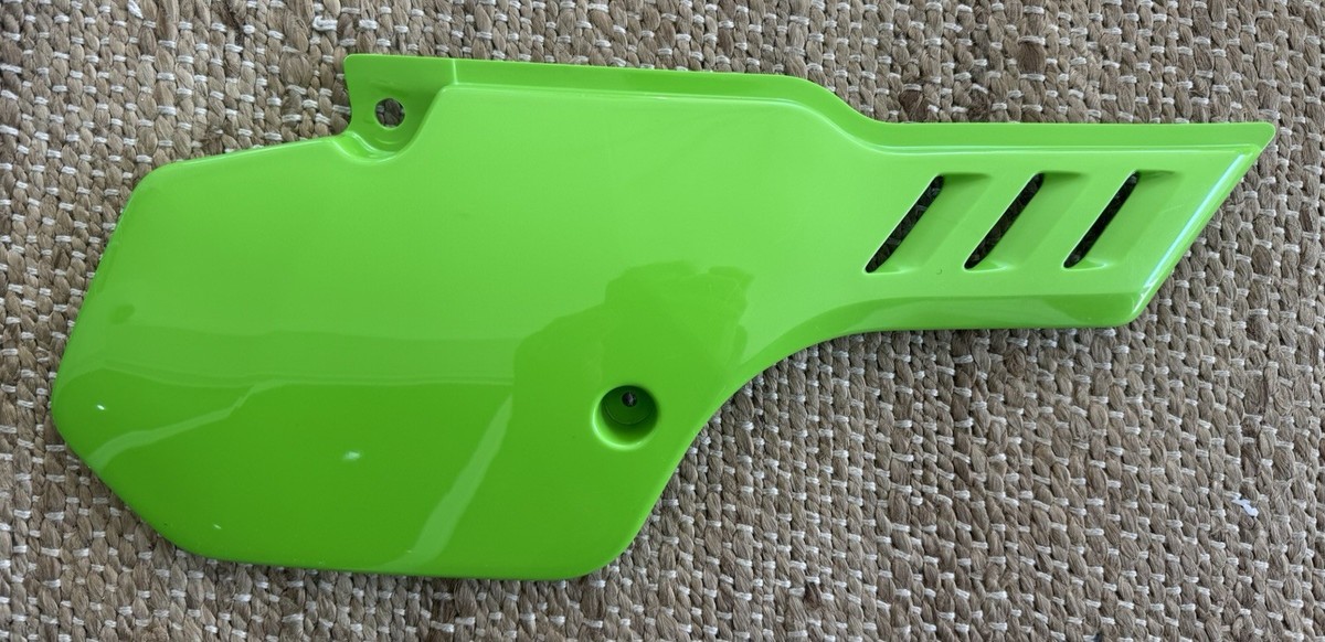 Kawasaki 1989 1990 KX80 OEM Right-Side Frame Cover / Race Plate