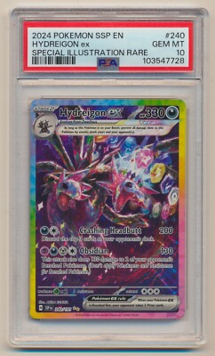 PSA 10 Pokemon Surging Sparks Holo SIR Hydreigon EX 240/191 GEM