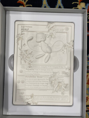 Pokémon Daniel Arsham White Crystalized Mew Card Sculpture New In