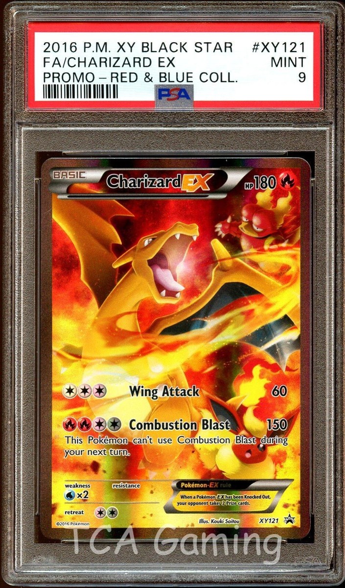 PSA 9 MINT Charizard EX XY121 Black Star Promo FULL ART HOLO PROMO