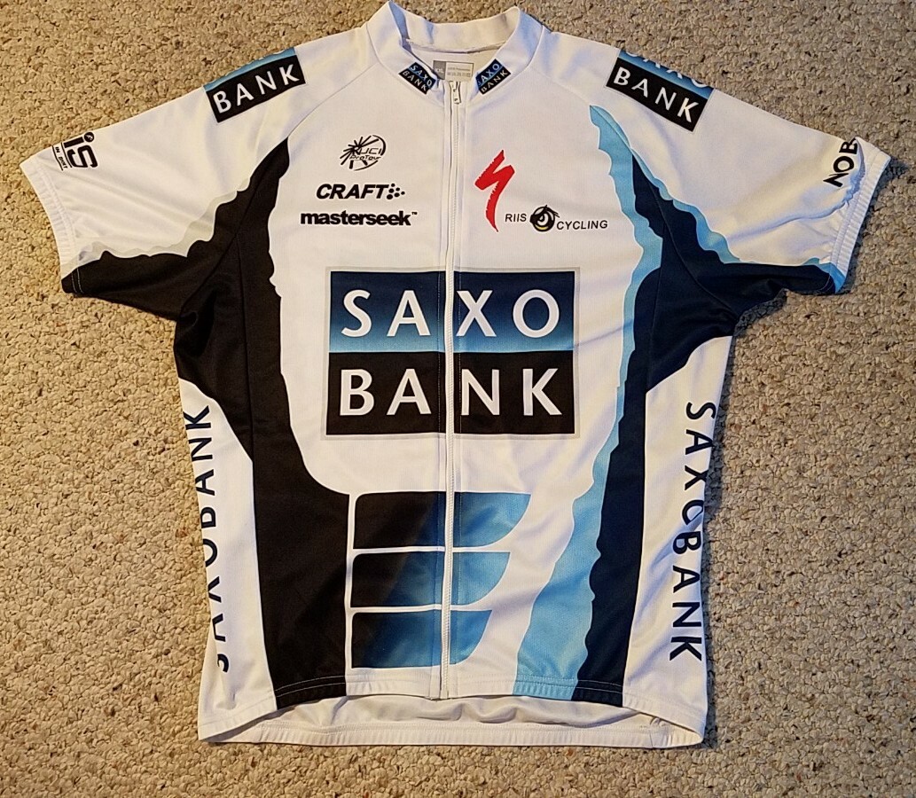 Saxo Bank / Specialized Riis Cycling Jersey Full Zipper Size Adult