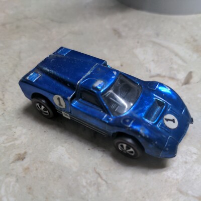 1967 Mattel Hot Wheels Redline Ford J-Car Early Sweet 16 USA Blue