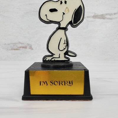 Vintage Aviva Peanuts Snoopy Trophy Figurine - I'm Sorry | eBay