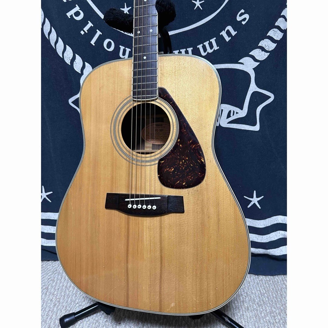Acoustic Guitar Yamaha FG-301 Natural Made in Japan 1970s Flat Top