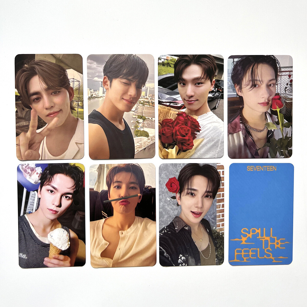 13pcs/set Seventeen SPILL THE FEELS Self Made Cards . Photocard