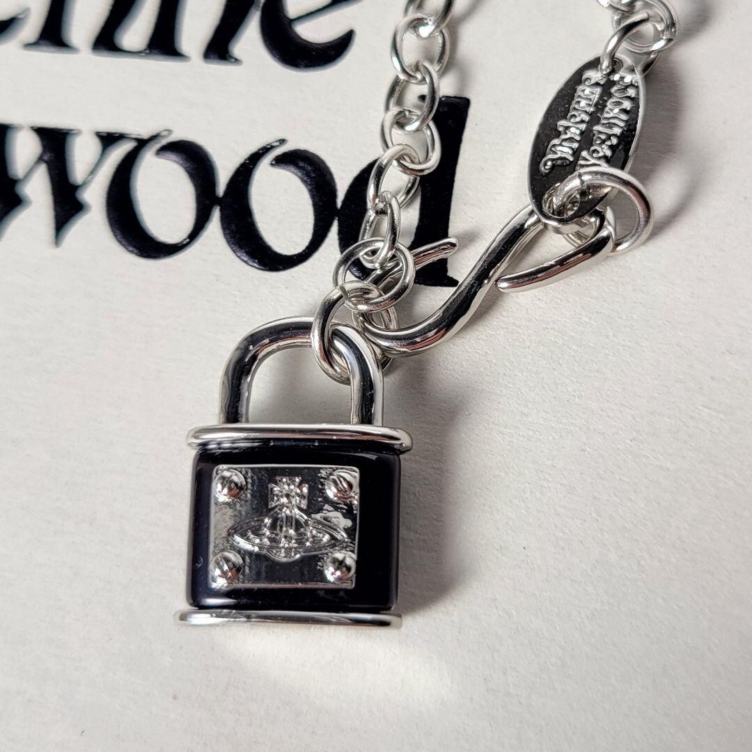 Vivienne Westwood Padlock Necklace Black×Silver Mint | eBay