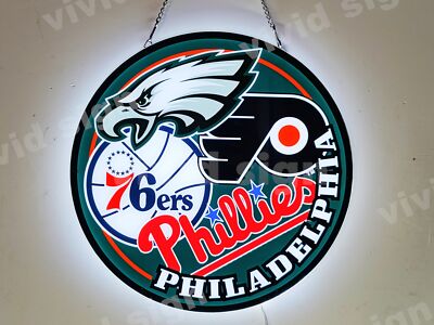 Philadelphia Eagles 76ers Phillies Flyers 3D LED 16