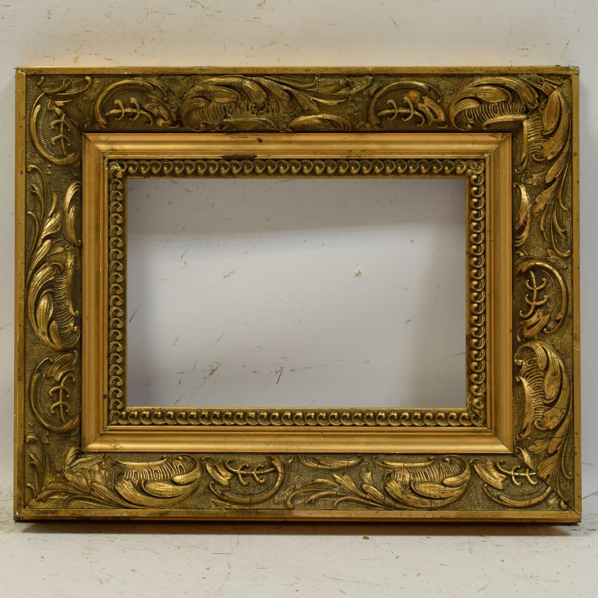 Ca. 1900-1930 old wooden devorative painting frame 11.8 x 8.3 in